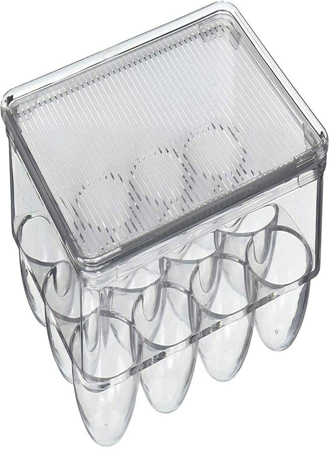 Birvan Stackable Acrylic Covered Egg Storage Box or Egg Trays for Refrigerator, Carrier Bin - Holds 12 Eggs - 1 Pack - Clear - Image 4